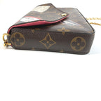 Louis Vuitton Shoulder Bag Pochette Felicie Monogram Canvas Brown — view 5