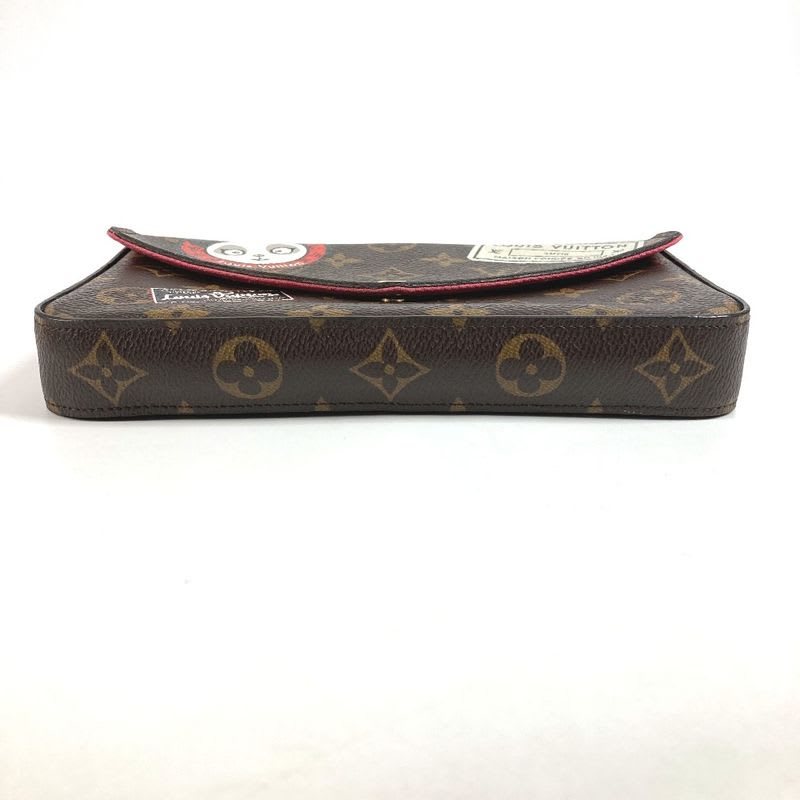 Louis Vuitton Shoulder Bag Pochette Felicie Monogram Canvas Brown — view 6