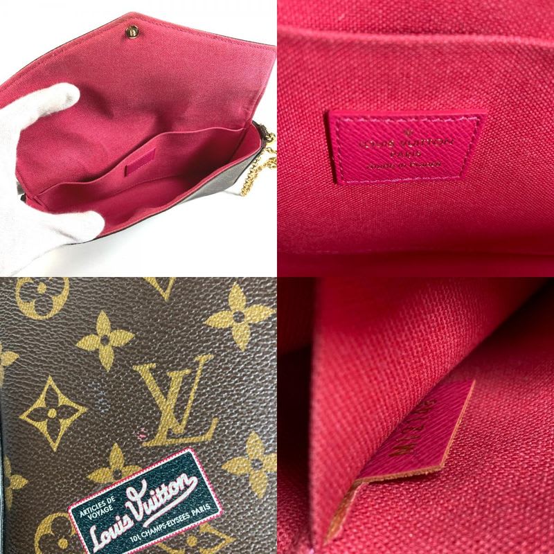 Louis Vuitton Shoulder Bag Pochette Felicie Monogram Canvas Brown — view 9