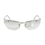 Christian Dior Flash STR Sunglasses With Rhinestones 6218 115 Silver Color — view 6