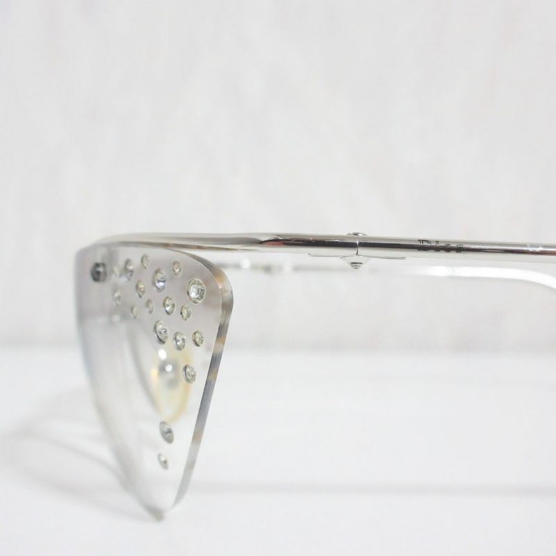 Christian Dior Flash STR Sunglasses With Rhinestones 6218 115 Silver Color — view 9