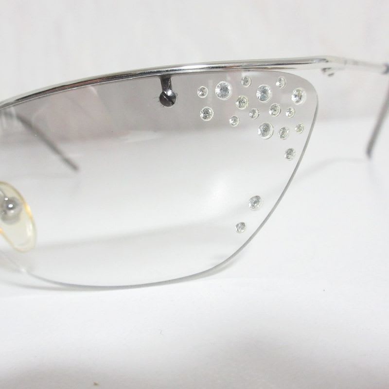 Christian Dior Flash STR Sunglasses With Rhinestones 6218 115 Silver Color — view 8
