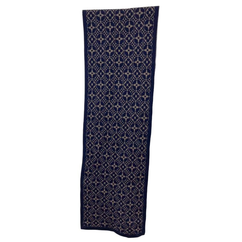 Louis Vuitton Muffler Monogram Echarpe Ski Navy Brown Scarf — view 2