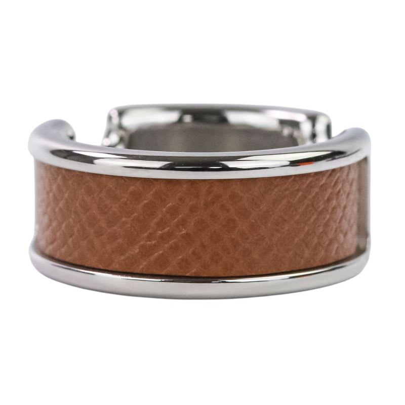 Hermes Olympe PM Ring S Size 11.5 Silver Color Brown — view 5