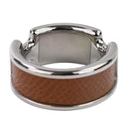 Hermes Olympe PM Ring S Size 11.5 Silver Color Brown — view 9