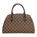 Louis Vuitton Handbag Rivera MM Damier Ebene Brown Gold Hardware