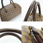 Louis Vuitton Handbag Rivera MM Damier Ebene Brown Gold Hardware
