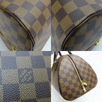 Louis Vuitton Handbag Rivera MM Damier Ebene Brown Gold Hardware