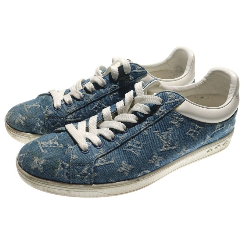 Louis Vuitton Luxembourg Grain Monogram Denim Sneakers Ms0189 — view 2