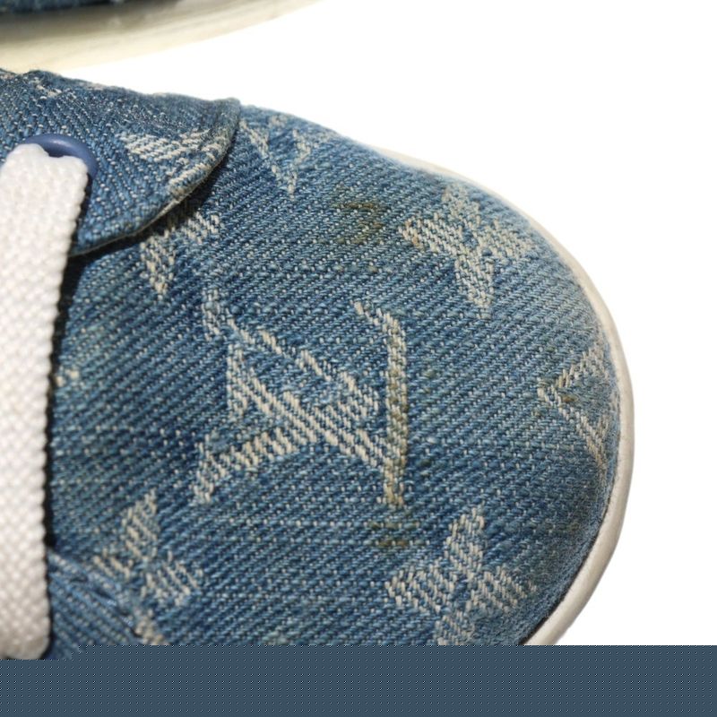 Louis Vuitton Luxembourg Grain Monogram Denim Sneakers Ms0189 — view 6