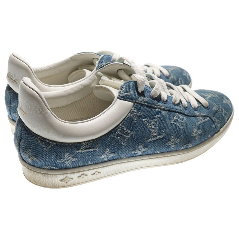 Louis Vuitton Luxembourg Grain Monogram Denim Sneakers Ms0189 — view 3