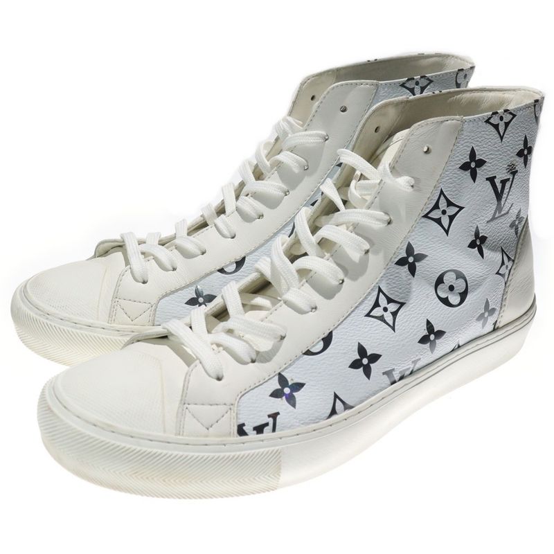 Louis Vuitton 21 SS Tattoo Line Monogram Leather High Cut Sneakers Ld0231 — view 2