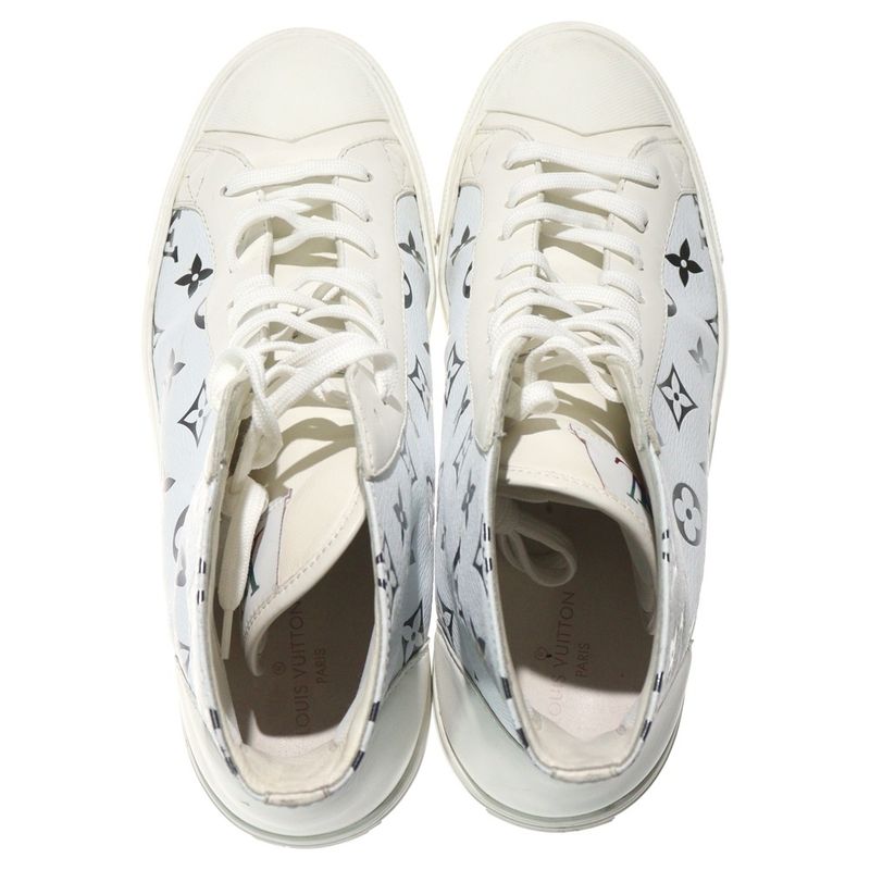 Louis Vuitton 21 SS Tattoo Line Monogram Leather High Cut Sneakers Ld0231 — view 4