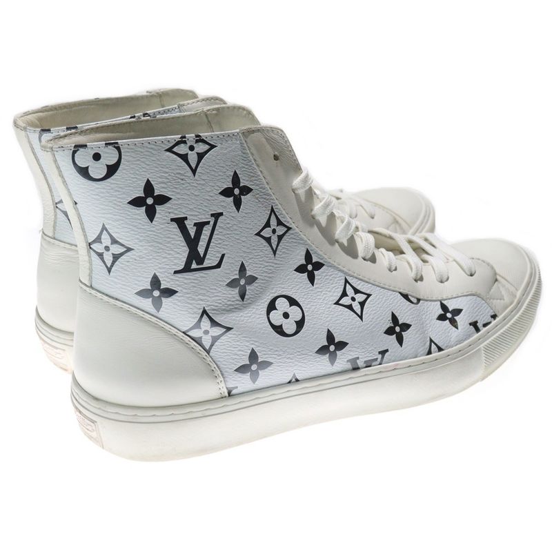 Louis Vuitton 21 SS Tattoo Line Monogram Leather High Cut Sneakers Ld0231 — view 3