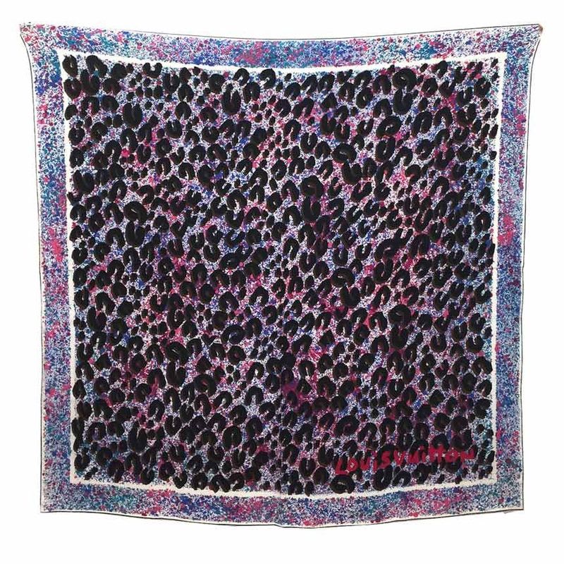 Louis Vuitton Goods Leopard Scarf Carre Shawl Silk — view 2