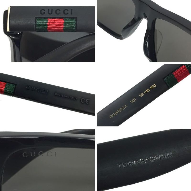 Gucci Sunglasses GG0010 sa Asian Fit UV Protection Square Shape Alessandro — view 3