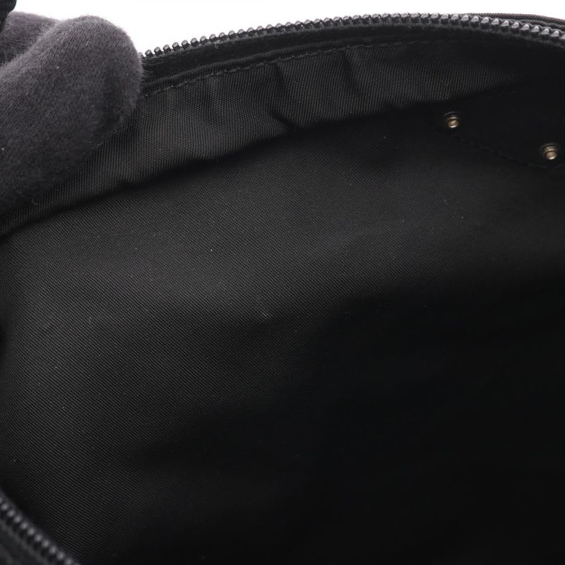 Prada Shoulder Bag Black Nylon Triangle Logo — view 6