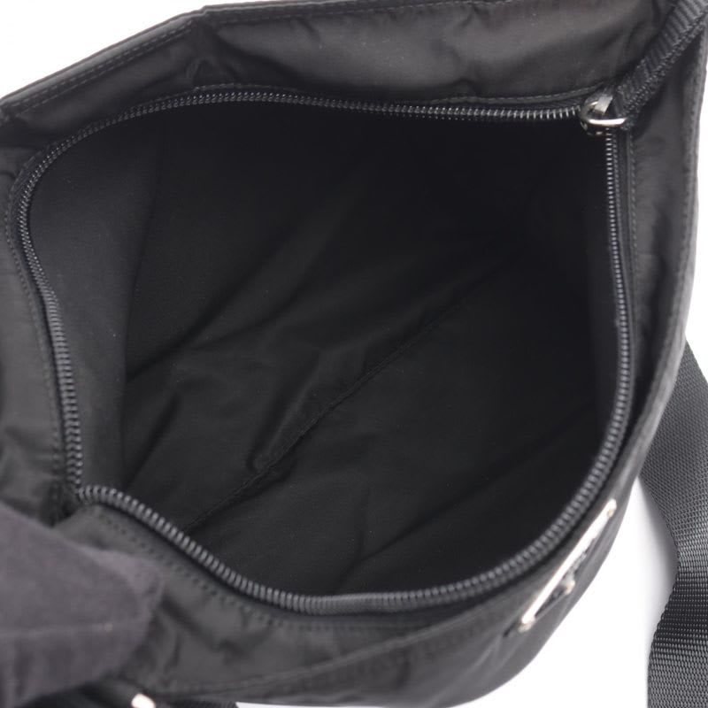 Prada Shoulder Bag Black Nylon Triangle Logo — view 4