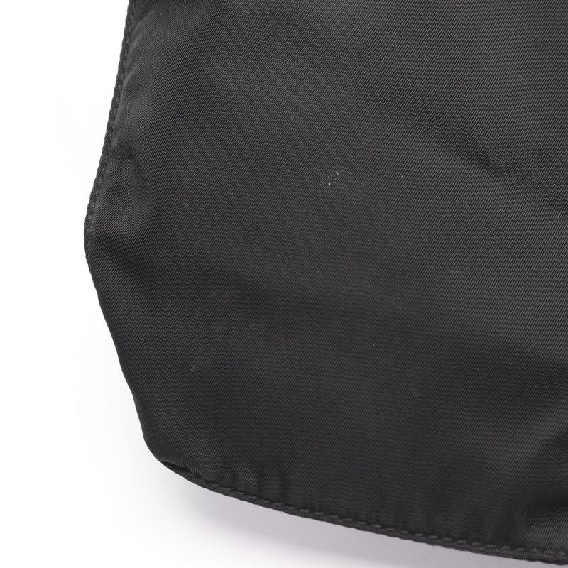 Prada Shoulder Bag Black Nylon Triangle Logo — view 7
