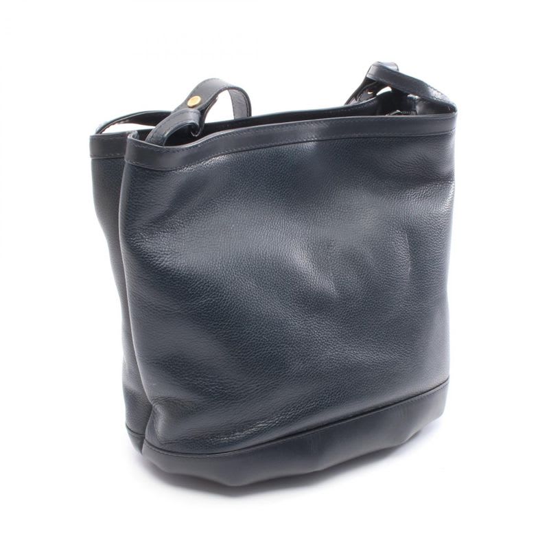 Gucci Shoulder Bag Interlocking G 001 14 0934 Navy Leather — view 3