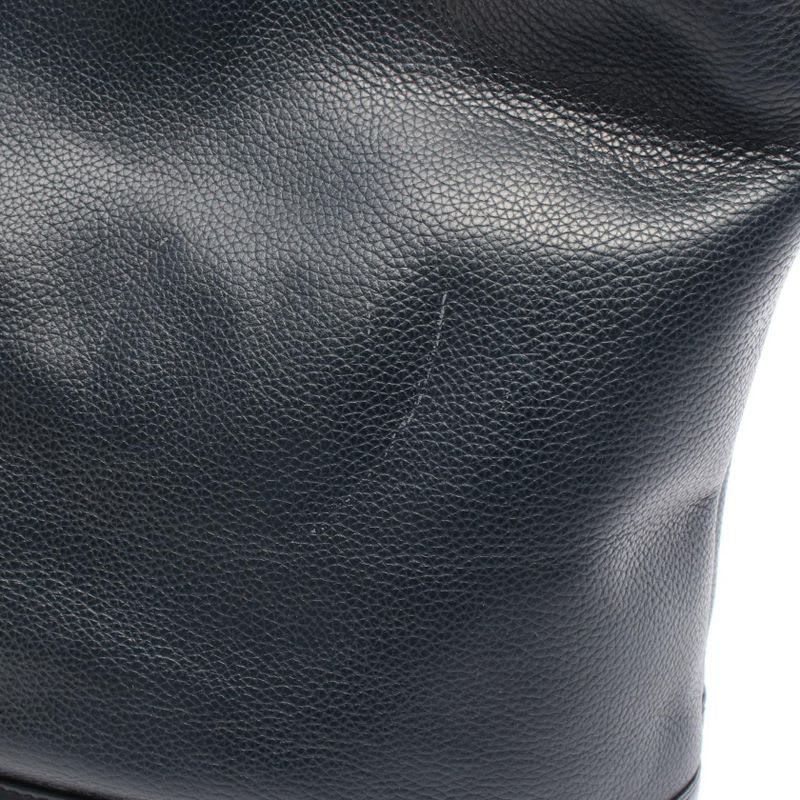 Gucci Shoulder Bag Interlocking G 001 14 0934 Navy Leather — view 9
