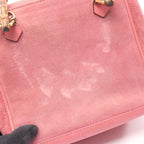 Gucci Handbag Bamboo 000 123 0316 Pink Suede Leather 2-Way