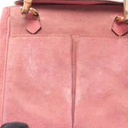 Gucci Handbag Bamboo 000 123 0316 Pink Suede Leather 2-Way