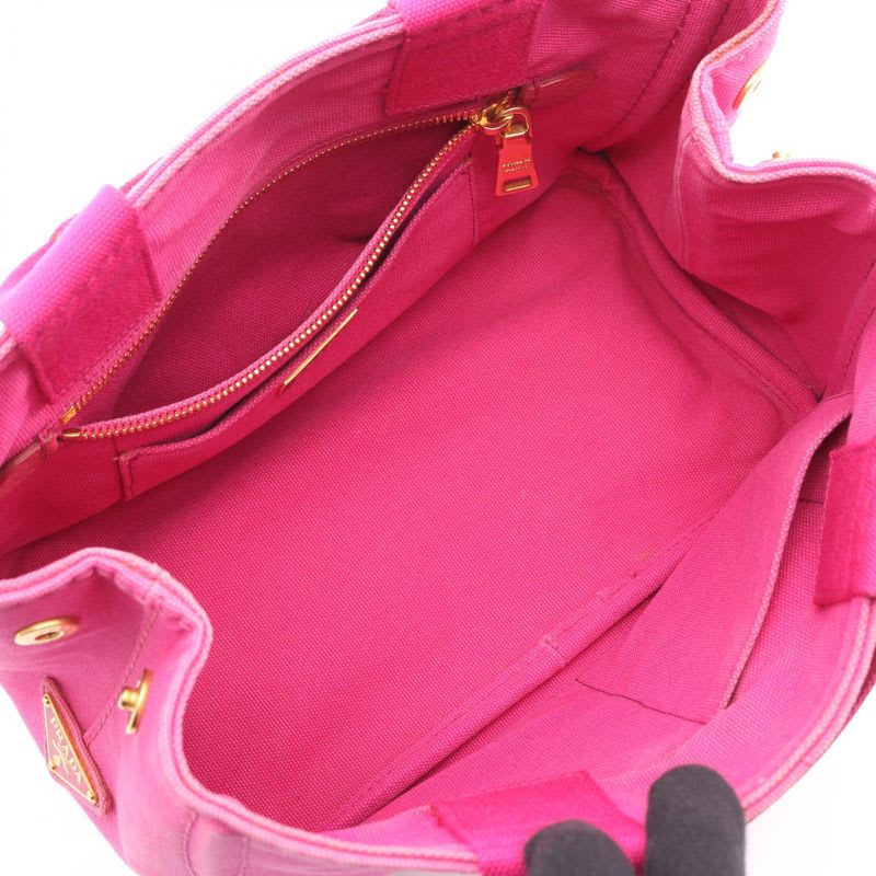 Prada Tote Bag Canapa Pink Canvas 2-Way — view 4