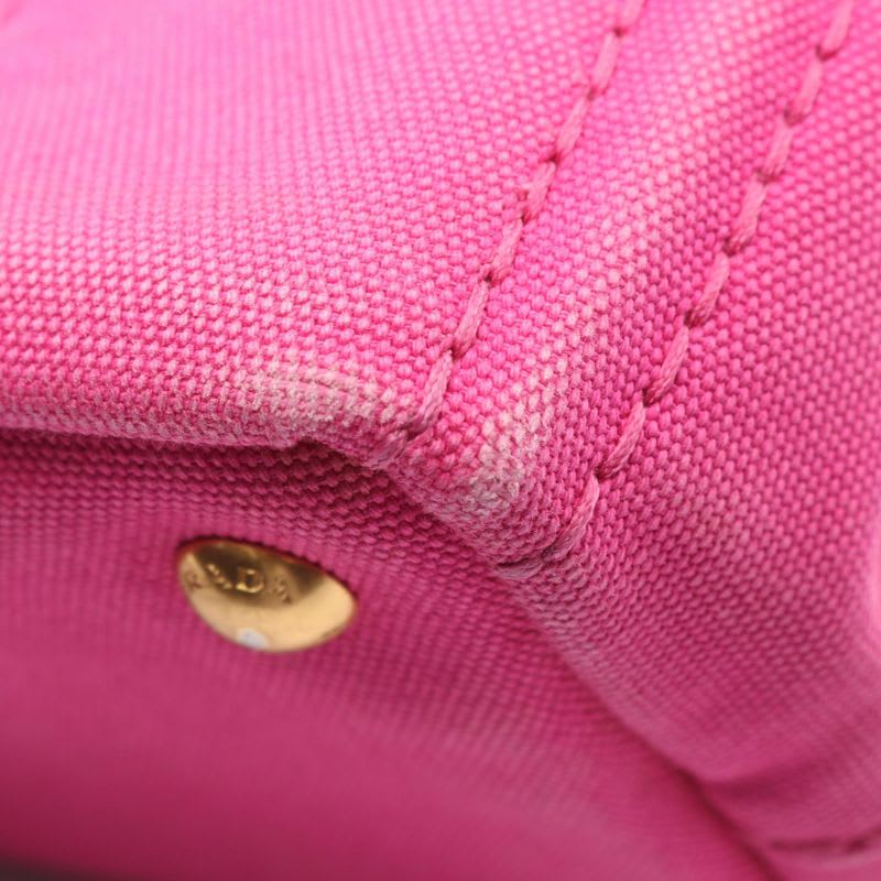Prada Tote Bag Canapa Pink Canvas 2-Way — view 7