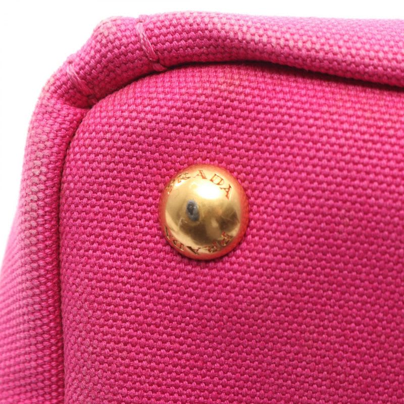Prada Tote Bag Canapa Pink Canvas 2-Way — view 8