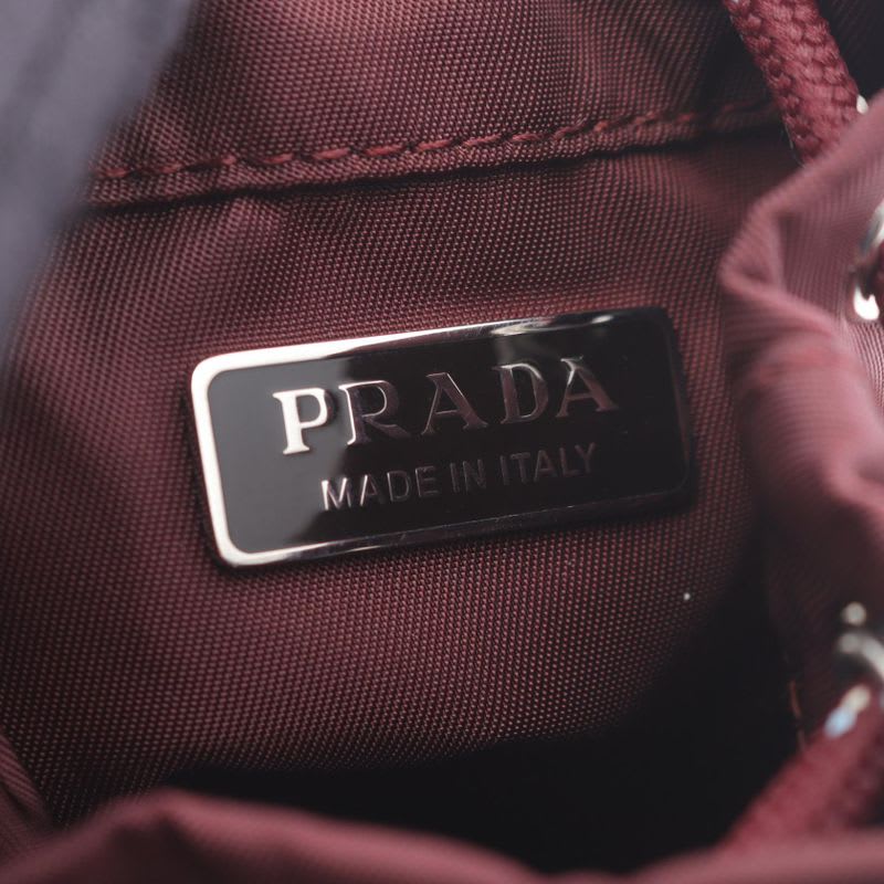 Prada Charm Re-nylon Speed Lock 2 Tt2022 He1 F0007 Burgundy Nylon Key Ring — view 4