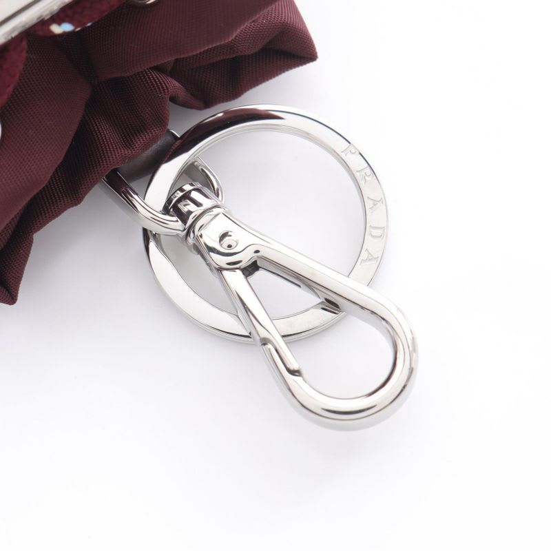 Prada Charm Re-nylon Speed Lock 2 Tt2022 He1 F0007 Burgundy Nylon Key Ring — view 5