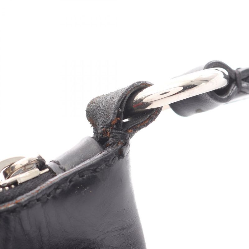 Prada Shoulder Bag Black Nylon Leather Triangle Logo