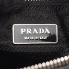 Prada Shoulder Bag Black Nylon Leather Triangle Logo
