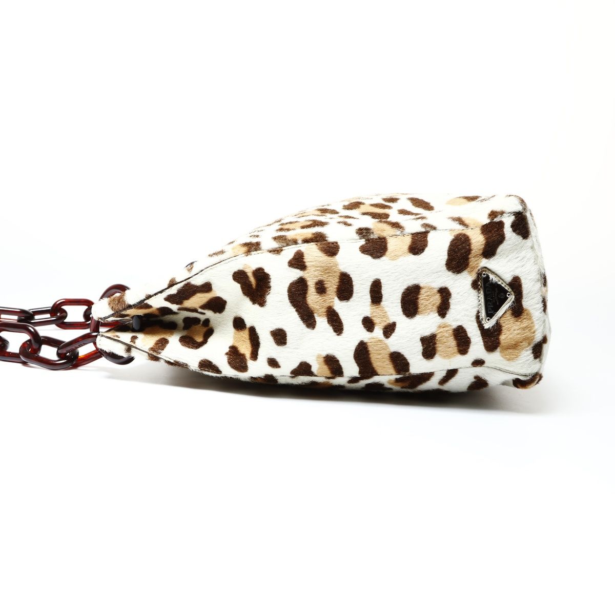 Prada Shoulder Bag Calf Hair Leopard Chain — view 4