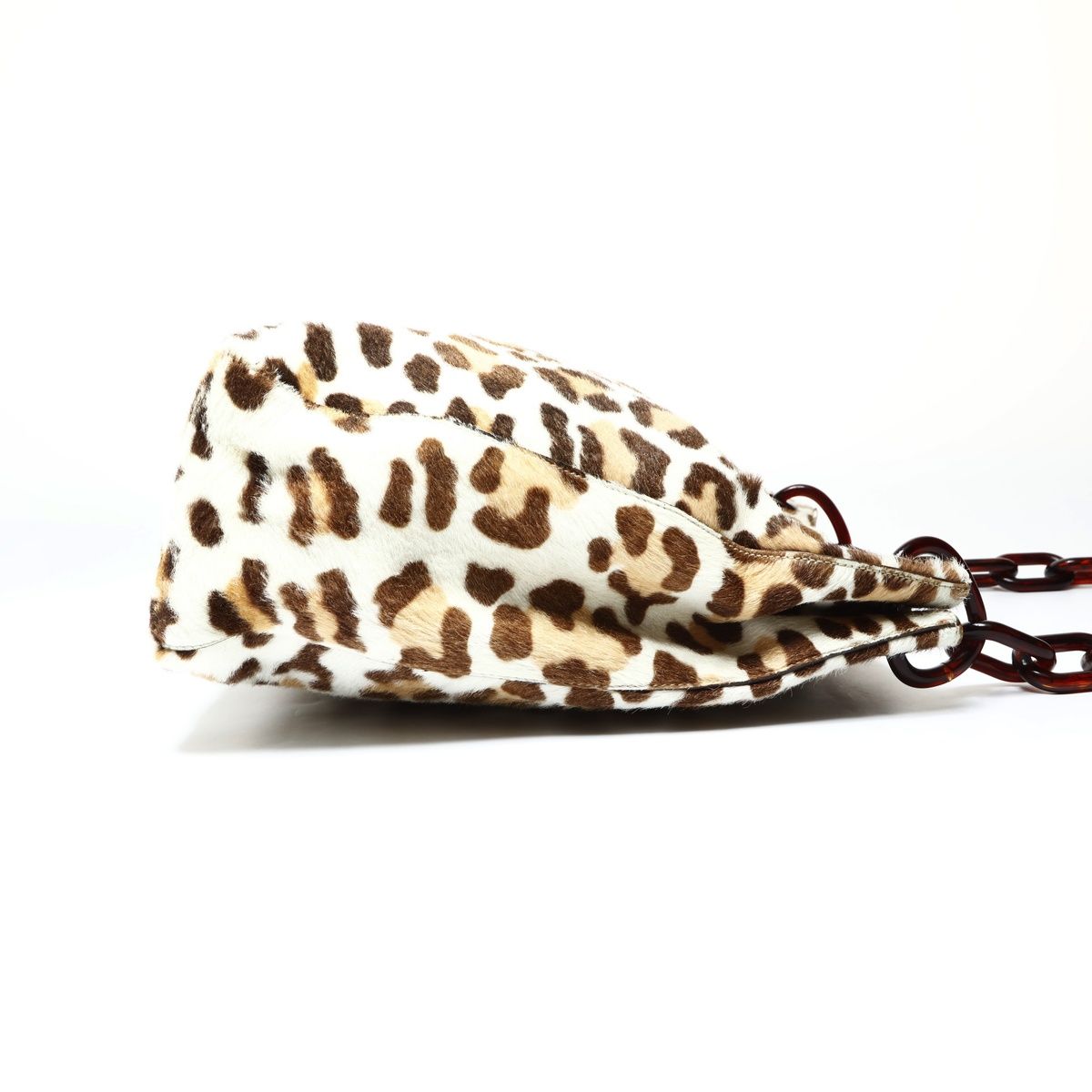Prada Shoulder Bag Calf Hair Leopard Chain — view 5