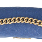 Chanel Boy 25 Caviar Leather Chain Shoulder Bag — view 6