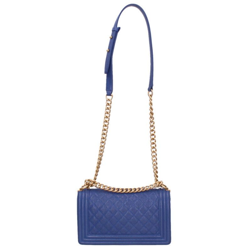 Chanel Boy 25 Caviar Leather Chain Shoulder Bag — view 3