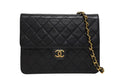 Chanel S Flap S Chain Shoulder Bag CC Logo Lambskin Black Gold
