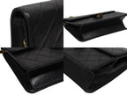 Chanel S Flap S Chain Shoulder Bag CC Logo Lambskin Black Gold — view 5