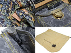 Louis Vuitton Bowley Handbag Monogram Denim Black Gray — view 8