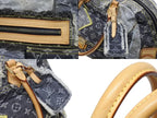 Louis Vuitton Bowley Handbag Monogram Denim Black Gray — view 4