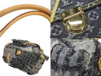 Louis Vuitton Bowley Handbag Monogram Denim Black Gray — view 5
