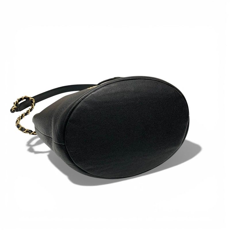 Chanel Deauville Tote Caviar Black Gold