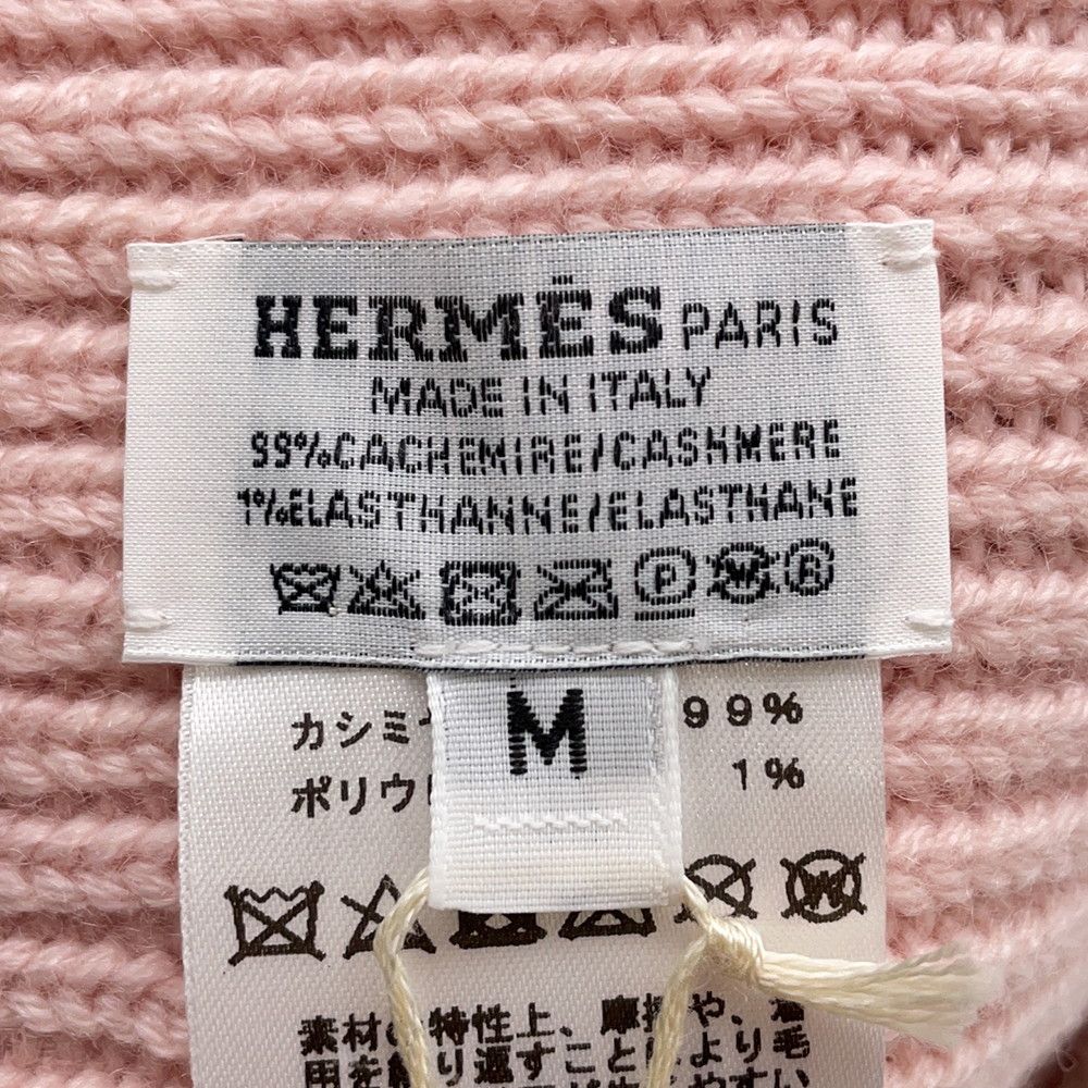 Hermes Knit Hat Heaven Cashmere M Rose Poudre Ecru — view 6