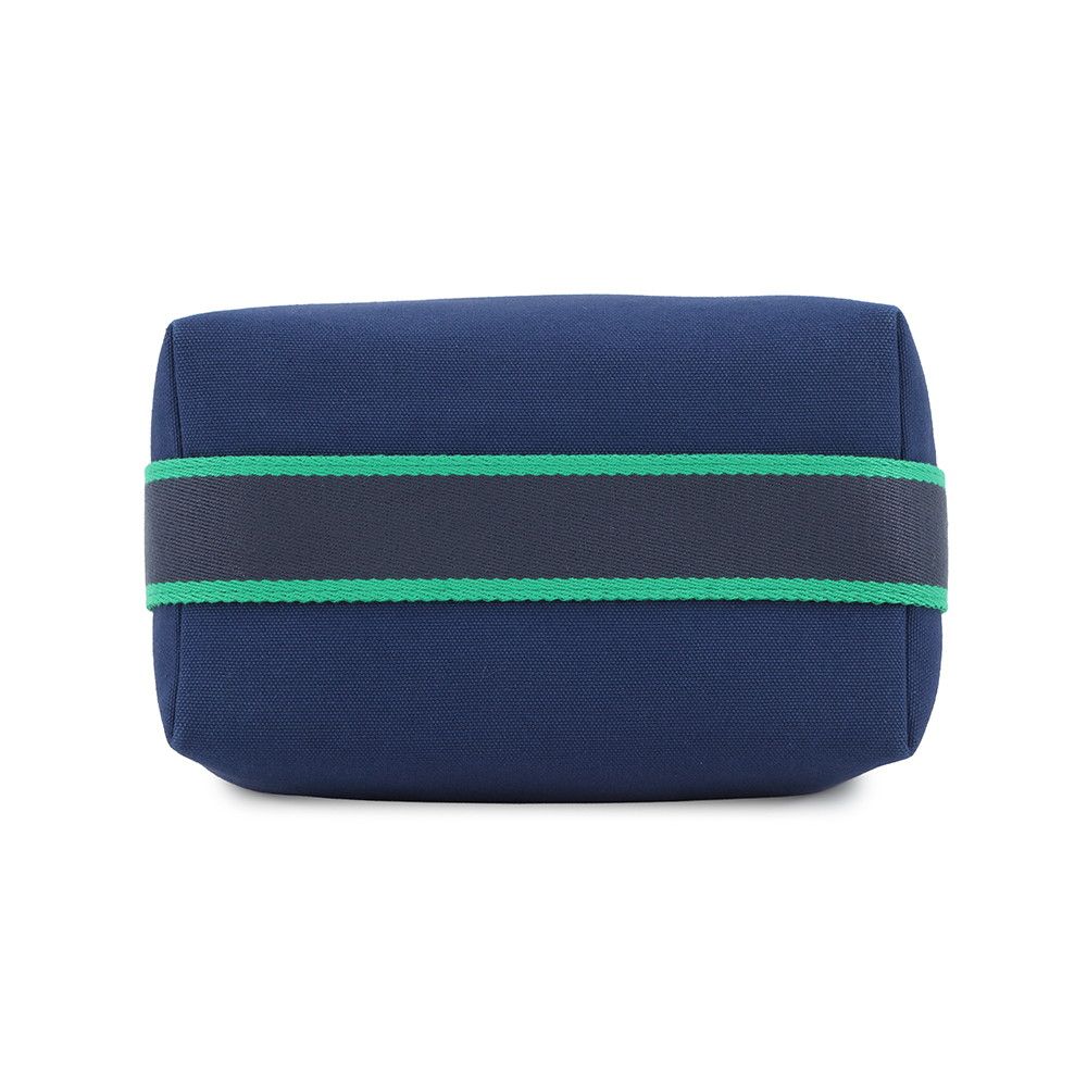 Hermes Pouch Bric-a-Brac PM Marine Silver Canvas Case — view 3