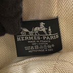 Hermes Pouch Bric-a-Brac PM Marine Silver Canvas Case — view 9