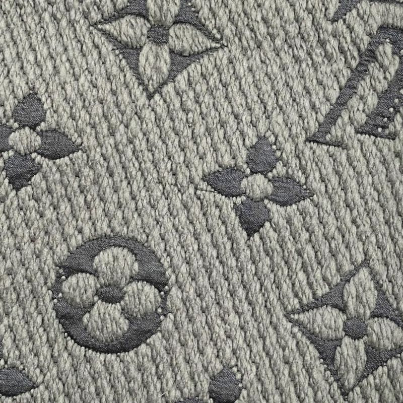 Louis Vuitton Muffler Echarpe Logomania Wool Silk Monogram Gray Scarf — view 5