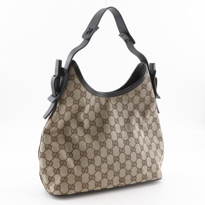 Gucci 1669 GG Canvas Brown Shoulder Bag