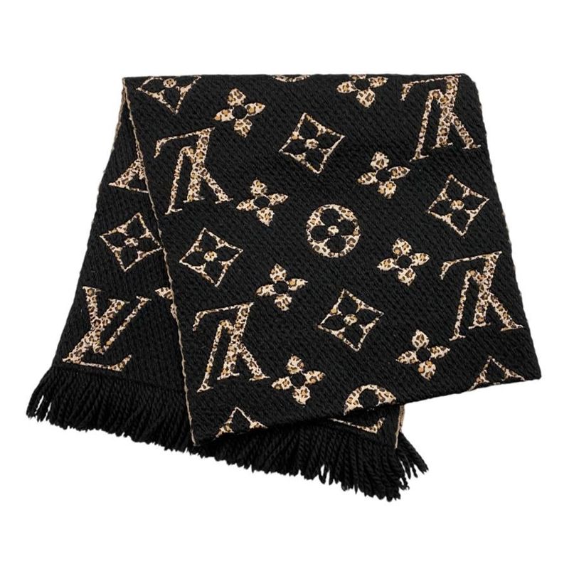 Louis Vuitton Muffler Echarpe Giant Monogram Jungle Wool Silk Scarf — view 2